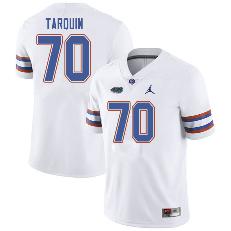 Jordan Brand Men #70 Michael Tarquin Florida Gators College Football Jerseys Sale-White - Click Image to Close